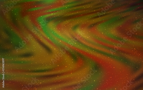 Dark Green, Yellow vector layout with cosmic stars. Modern abstract illustration with Big Dipper stars. Pattern for astrology websites.