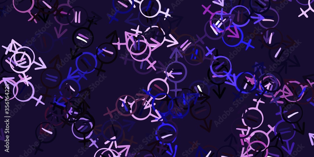 Light Purple vector texture with women's rights symbols. Light Purple vector texture with women's rights symbols.