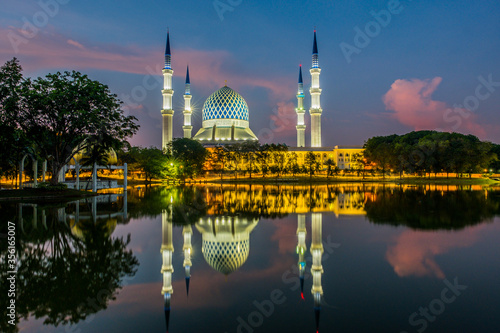 The Sultan Salahuddin Abdul Aziz Shah Mosque is the state mosque of Selangor, Malaysia. It is located in Shah Alam. It is the country's largest mosque and also the second largest mosque in Southeast A