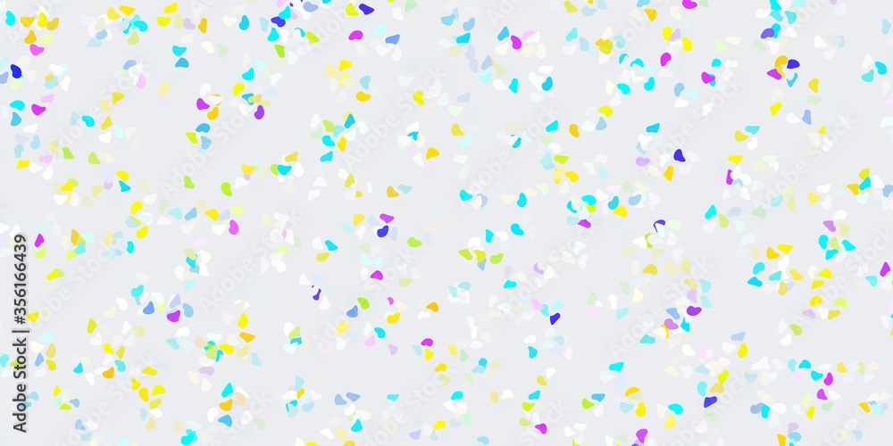 Fototapeta premium Light multicolor vector backdrop with chaotic shapes.