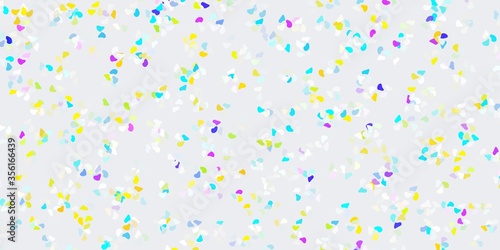 Light multicolor vector backdrop with chaotic shapes.