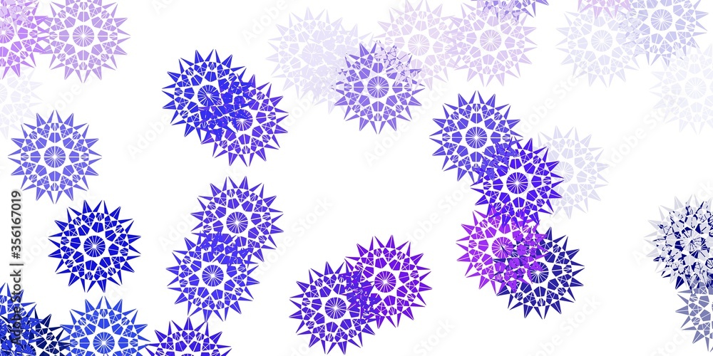 Light purple vector template with ice snowflakes. Light purple vector template with ice snowflakes.