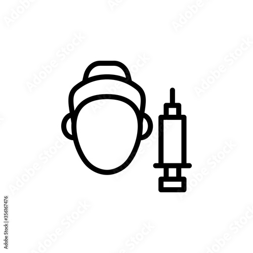 Mesotherapy woman face icon. Simple line, outline vector elements of alternative medicine icons for ui and ux, website or mobile application