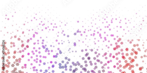 Light pink, red vector background with random forms.