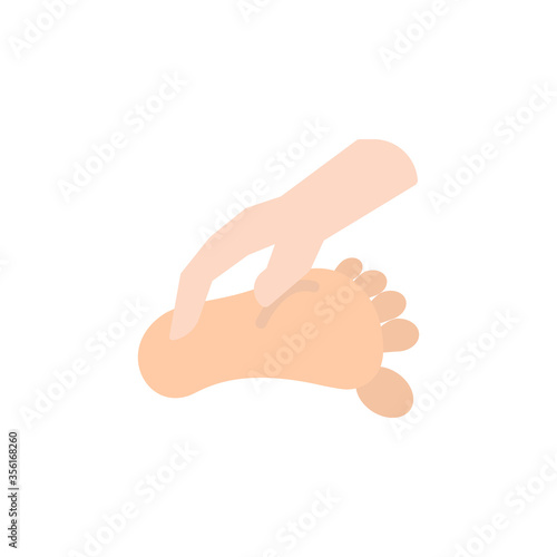 Reflexology hand toe icon. Simple color vector elements of alternative medicine icons for ui and ux, website or mobile application