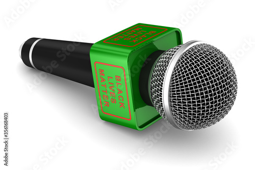 microphone on white backgro...