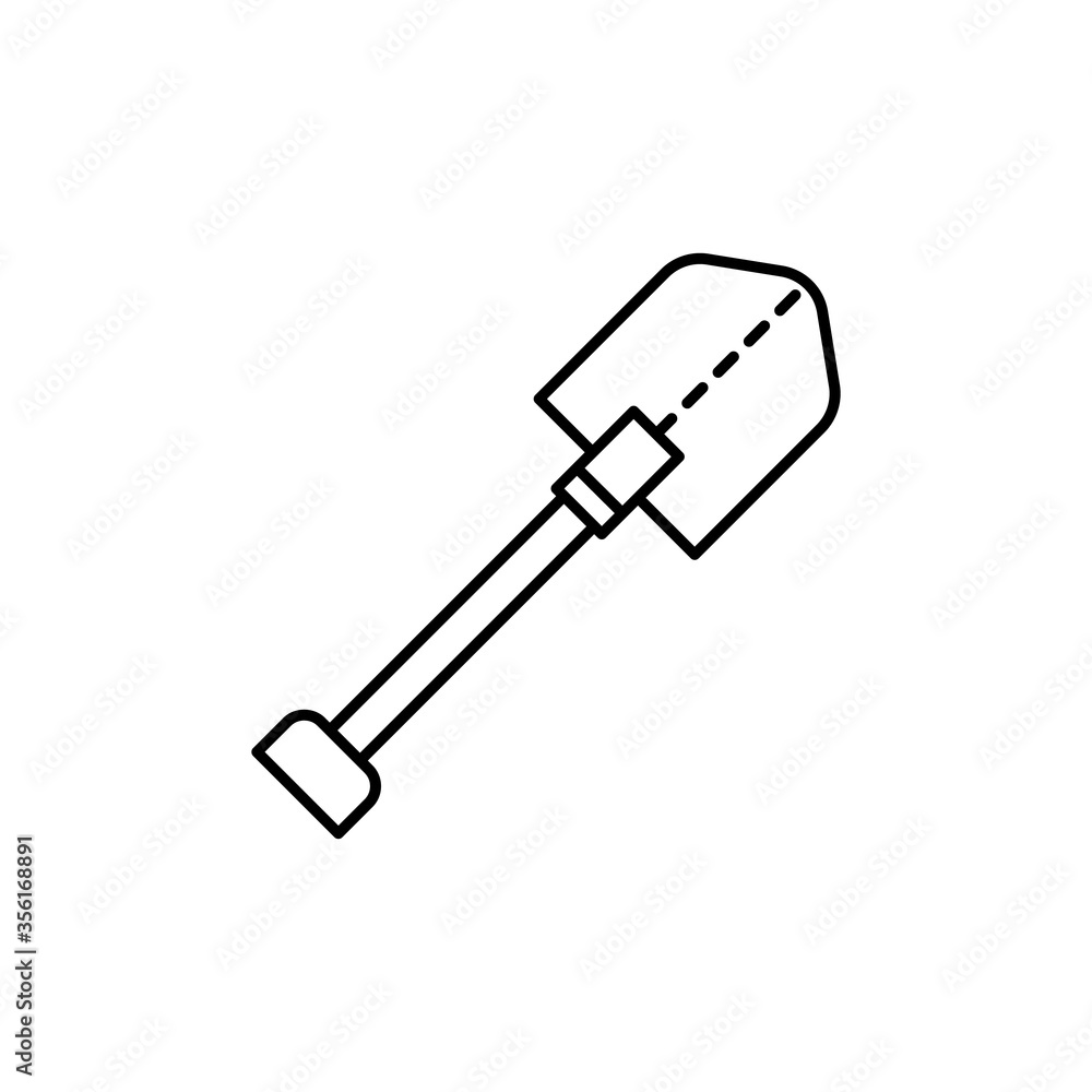 shovel, tool icon. Simple line, outline vector elements of archeology for ui and ux, website or mobile application shovel, tool icon. Simple line, outline vector elements of archeology for ui and ux, website or mobile application