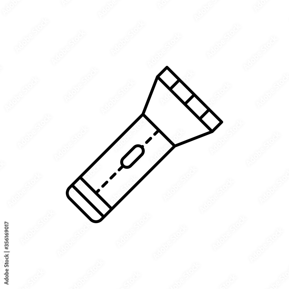 flashlight, tool icon. Simple line, outline vector elements of archeology for ui and ux, website or mobile application flashlight, tool icon. Simple line, outline vector elements of archeology for ui and ux, website or mobile application