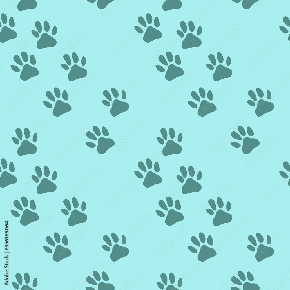 © CHATCHAI - Seamless pattern created by cat footprints