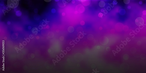 Light Purple vector layout with circle shapes. Illustration with set of shining colorful abstract spheres. Design for posters, banners.