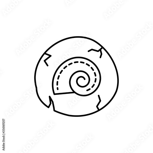 snail shell, antiques icon. Simple line, outline vector elements of archeology for ui and ux, website or mobile application