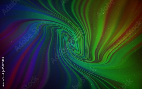 Dark Blue, Green vector background with astronomical stars. Shining illustration with sky stars on abstract template. Template for cosmic backgrounds.