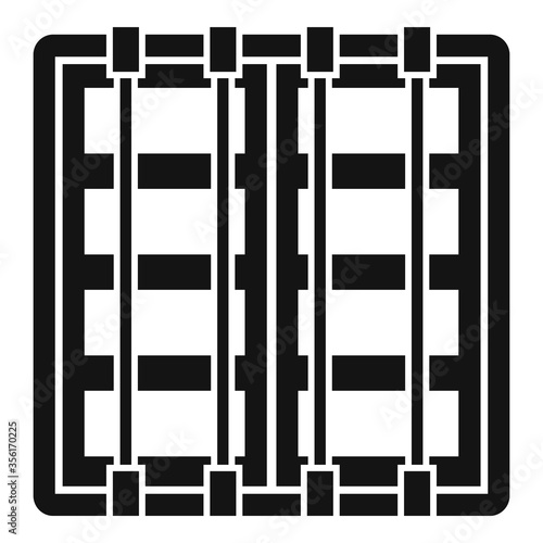 Ship cargo container icon. Simple illustration of ship cargo container vector icon for web design isolated on white background