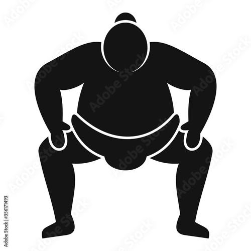 Japanese sumo icon. Simple illustration of Japanese sumo vector icon for web design isolated on white background