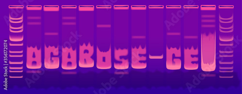 DNA electrophoresis agarose gel under uv light