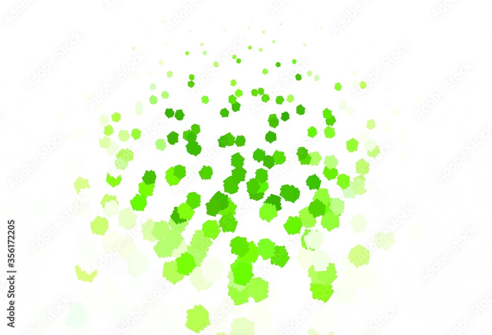 Light Green vector template with chaotic shapes. Light Green vector template with chaotic shapes.