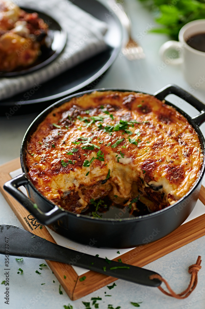 Casserole with beef and mashed potatoes with cheese Casserole with beef and mashed potatoes with cheese