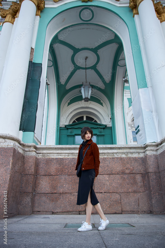 young woman in the church