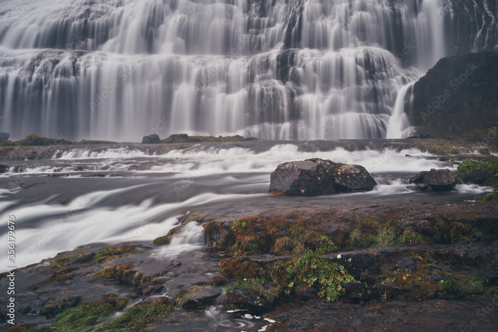 The waterfall Dynjandi. Iceland. Northern fjords. The waterfall Dynjandi. Iceland. Northern fjords.