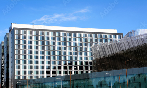 Photography Stockholm's waterfront is an office, conference and hotel building