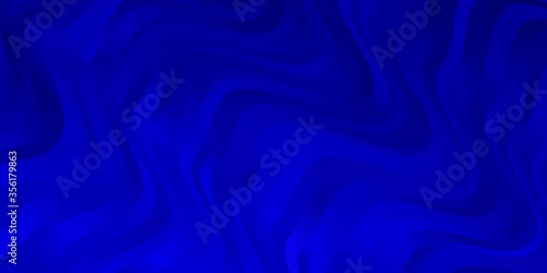 Dark BLUE vector layout with curves. Brand new colorful illustration with bent lines. Pattern for commercials, ads.