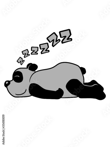 ZZZZZZ Panda Bär Süß vollgefressen satt clipart 