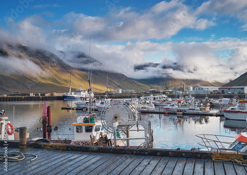 Bolungarvik, Iceland / Iceland - september 2018: Fishing boats in the harbor of Bolungarvik, Iceland. © Vitaly