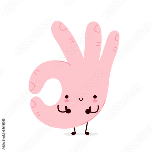 Cute funny okay gesture show thumb up