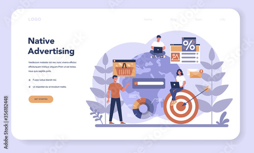 Contextual advertsing and targeting web banner or landing page.