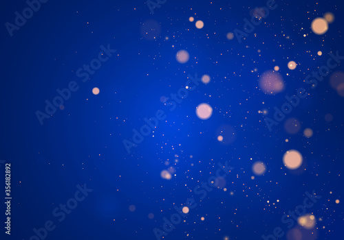 Blue bokeh light