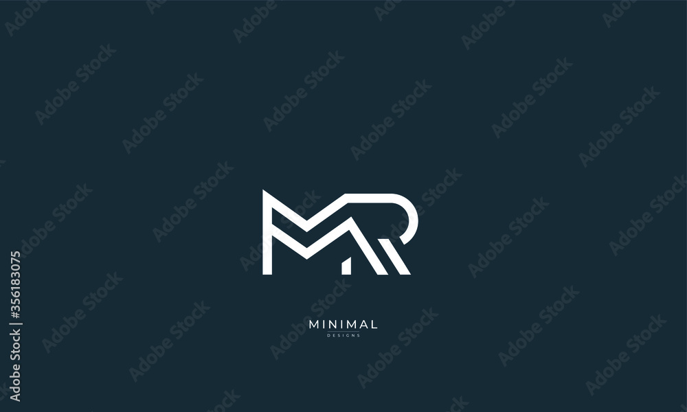 Alphabet letter icon logo MR Alphabet letter icon logo MR