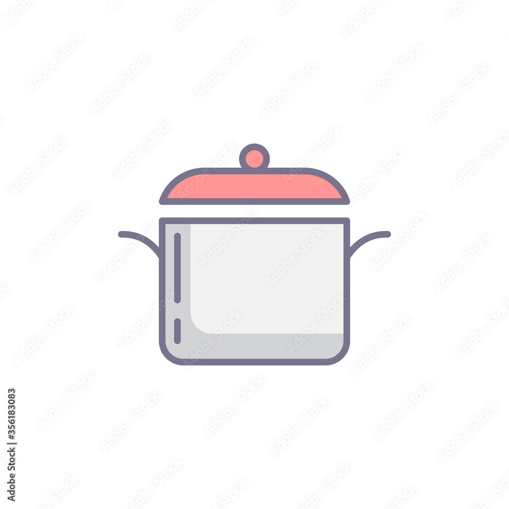 Cooking pot cover vector icon symbol isolated on white background Cooking pot cover vector icon symbol isolated on white background