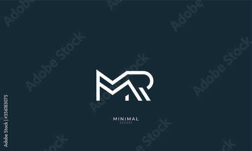 Alphabet letter icon logo MR