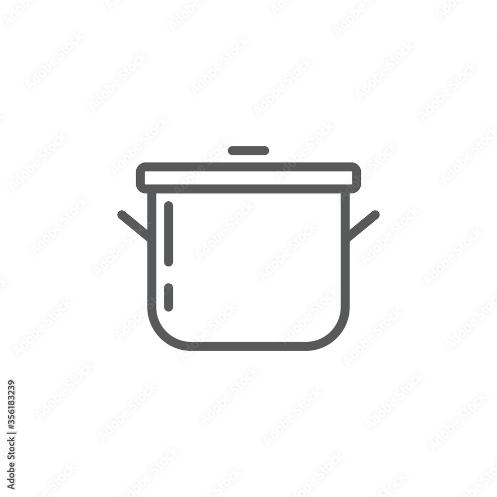 Cooking pot cover vector icon symbol isolated on white background Cooking pot cover vector icon symbol isolated on white background