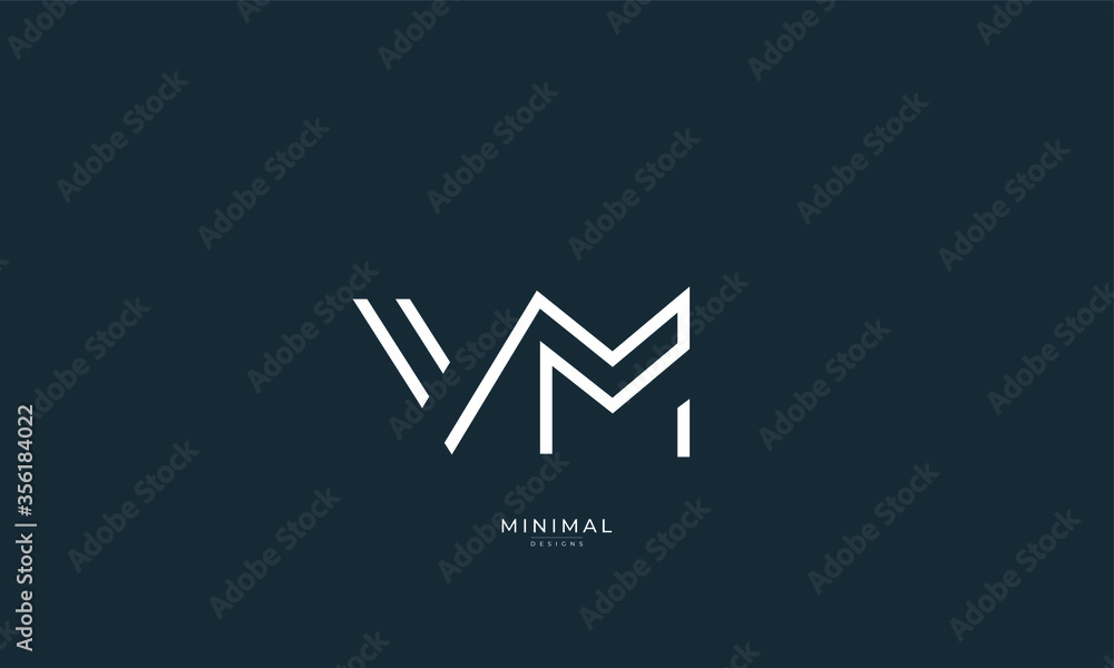 Alphabet letter icon logo VM Alphabet letter icon logo VM