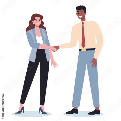 Teamwork concept. Business people shaking hands. Idea of