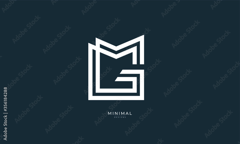 Alphabet letter icon logo MG Alphabet letter icon logo MG