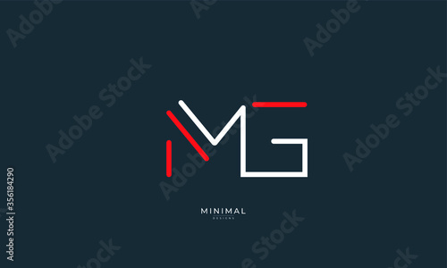 Alphabet letter icon logo MG