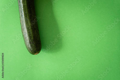courgette on green background
