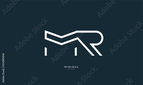 Alphabet letter icon logo MR