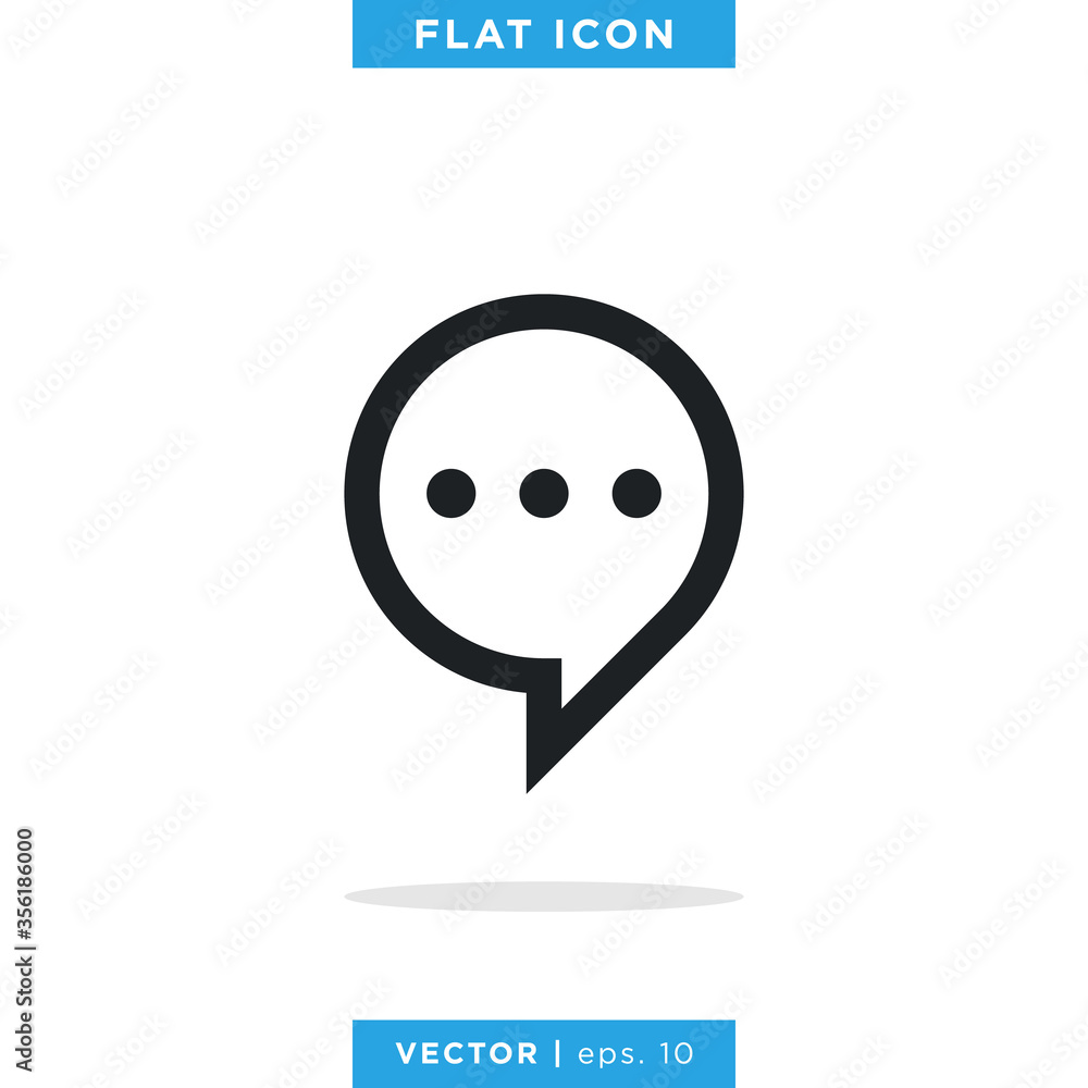 Chat Speech Bubble Icon Vector Logo Design Template Chat Speech Bubble Icon Vector Logo Design Template