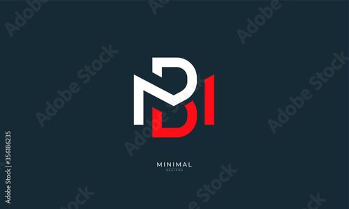 Alphabet letter icon logo BM or MB