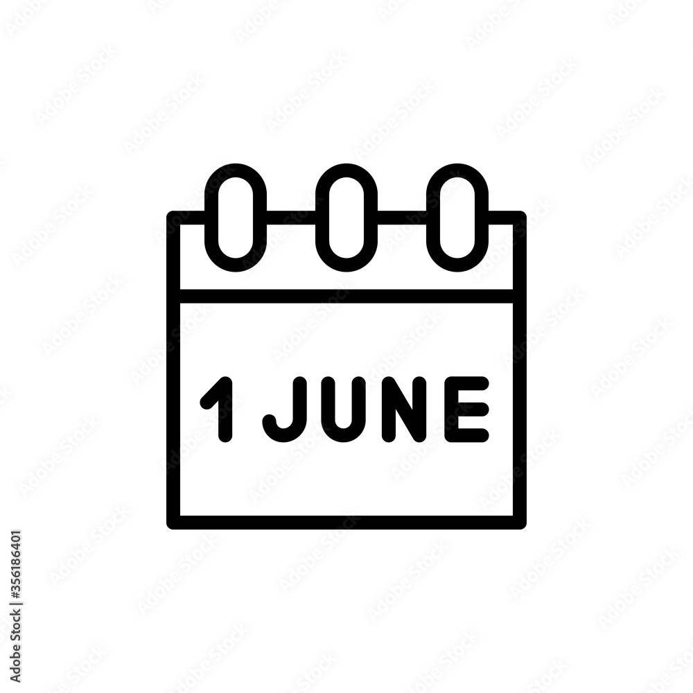 Calendar icon. Simple line, outline vector elements of Children's day icons for ui and ux, website or mobile application Calendar icon. Simple line, outline vector elements of Children's day icons for ui and ux, website or mobile application