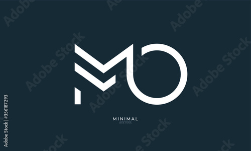 Alphabet letter icon logo MO photo