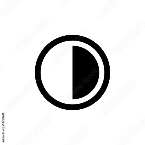 Lunar Eclipse, Sun and Moon, Astrology. Flat Vector Icon illustration. Simple black symbol on white background. Lunar Eclipse, Sun Moon, Astrology sign design template for web and mobile UI element.