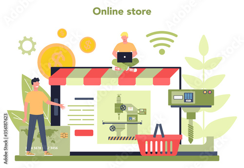 Miller and milling online service or platform shop. Engineer drilling