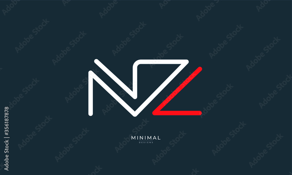 Alphabet letter icon logo NZ Alphabet letter icon logo NZ