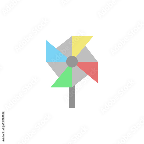 Windmill icon. Simple color vector elements of Children's day icons for ui and ux, website or mobile application