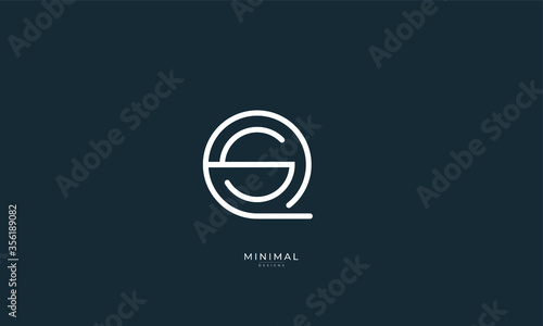 Alphabet letter icon logo QS or SQ