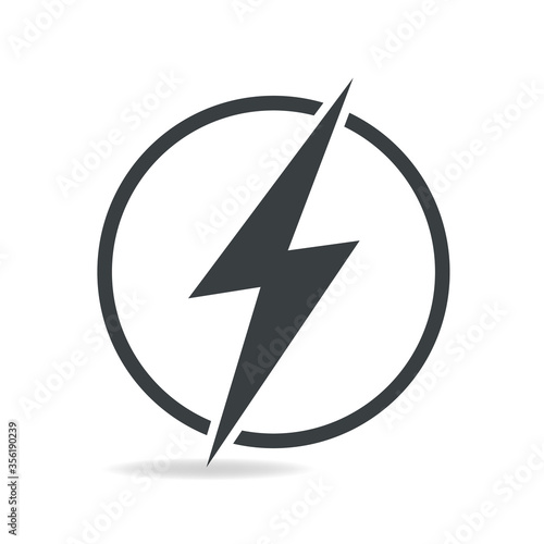 Lightning, Electric Power Vector Logo Design Element. Energy And Thunder Electricity Symbol